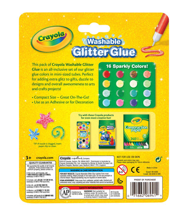 Crayola Pip Squeaks Washable Glitter Glue 16 Pack